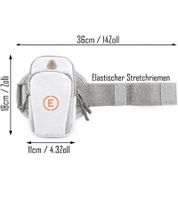 Brassard de sport Echelon Lime pour téléphone avec ouverture pour écouteurs, brassard de jogging, étui pour téléphone, tour de poignet jusqu'à 30 cm, rose, bleu, gris ou noir