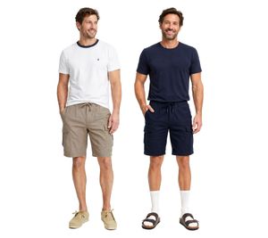 Classic FQ1924 FQHenry linen men's linen shorts with zipper, shorts 21900624 in beige or dark blue