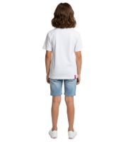 farbenfrohes Formula E Kinder T-Shirt Kurzarm-Shirt nachhaltiges Baumwoll-Shirt mit Formula E Logo 701223593 Weiß/Blau oder Weiß/Pink/Gelb