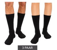 3 paia di calze per diabetici SOCKSWEAR, adatte a chi soffre di problemi di circolazione, per uomo e donna, in cotone con bordo comfort, disponibili nei colori bianco, nero o bianco/grigio.