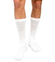 3 paia di calze per diabetici SOCKSWEAR, adatte a chi soffre di problemi di circolazione, per uomo e donna, in cotone con bordo comfort, disponibili nei colori bianco, nero o bianco/grigio.