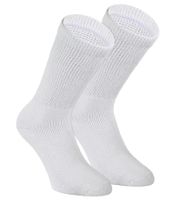 3 paia di calze per diabetici SOCKSWEAR, adatte a chi soffre di problemi di circolazione, per uomo e donna, in cotone con bordo comfort, disponibili nei colori bianco, nero o bianco/grigio.