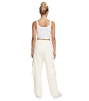 Pantalones cargo de baile cómodos para mujer de NIKE - Pantalones deportivos cómodos con bolsillos cargo - Pantalones de algodón FV7520-281 Marrón o FV7512-133 Lana-Blanco