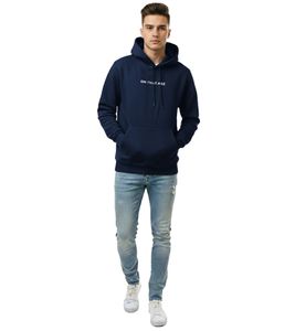 Cozy ON THAT ASS Xavier Men's Hoodie, Cotton Pullover with Kangaroo Pocket, Fleece Lined, Navy Blue