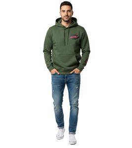 Soft ON THAT ASS Vince Men's Hoodie, Cotton Pullover with Kangaroo Pocket, Olive Green