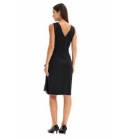 schickes Damen Kleid mit Strasssteinen Abend-Kleid Cocktail-Kleid ärmellos 917457 Schwarz