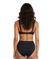 Elegant women's underwired bikini top with minimizer effect, swimwear, D cup, 976949, black