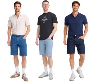klassische BLEND BHTwister Herren Jeansshorts mit Label-Detail Denimshorts 20717730 in Blau, Dunkelblau oder Hellblau