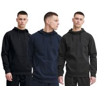 klassischer SOLID SDQuinton Herren Kapuzenpullover aus Sweat Hoodie Große Größen 21301037-ME Schwarz, Blau oder Grau