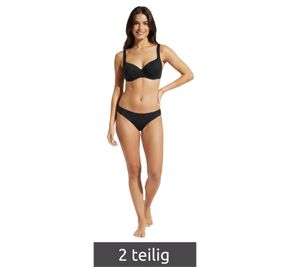 Ensemble bikini minimiseur deux pièces Timeless pour femme, bretelles ajustables, bonnet E, réf. 960209, noir et blanc