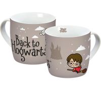 Tazza di Harry Potter "Ritorno a Hogwarts", 300 ml, in porcellana, rosa con manico grigio