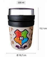 Contenitore termico da asporto Harry Potter To Go Express da 500 ml con coperchio, ideale per pasti caldi e freddi, colore rosa.