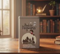 Contenitore per alimenti in metallo a forma di Hogwarts Express di Harry Potter con coperchio, 1500 ml, grigio