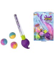 Coffret de brosses de bain GLIBBI, Bombes de bain magiques avec brosses à paillettes, Rechargeable (3 x 30 g), 105953570, Violet/Multicolore
