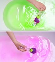 Coffret de brosses de bain GLIBBI, Bombes de bain magiques avec brosses à paillettes, Rechargeable (3 x 30 g), 105953570, Violet/Multicolore