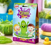 GLIBBI Slime, un aditivo mágico para el baño, ideal para niños de 3 años en adelante. Juguete de baño divertido. 150 g. Verde.