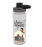 Borraccia Harry Potter "Ritorno a Hogwarts" da 700 ml con tappo a vite dal design magico, trasparente/grigio
