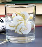 Set di 2 bicchieri di Harry Potter con Creature Mistiche, Bicchieri da bere, Merchandising per fan, 400 ml, Bianco/Oro