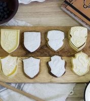 Set di 6 formine per biscotti di Harry Potter con 6 disegni diversi, formine per pasta di zucchero, articolo per fan, beige