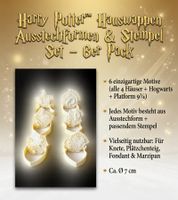Set di 6 formine per biscotti di Harry Potter con 6 disegni diversi, formine per pasta di zucchero, articolo per fan, beige