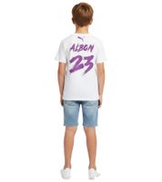 T-shirt enfant manches courtes PUMA x Williams F1 Albon Formule 1, 100 % coton, blanc, référence 701227495 001