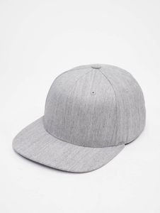 sportliche Flexfit Herren Snapback-Cap Base-Cap Stretch 315 g/m² Grau
