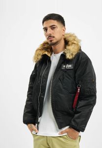 Chaqueta sencilla para mujer de Alpha Industries con bolsillos de velcro, color negro.