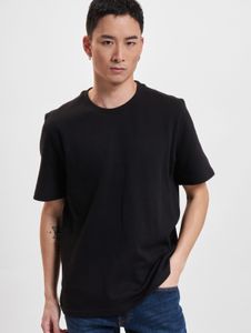 Casual Jack & Jones men's T-shirt with cotton, black