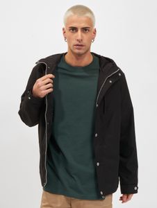 Modern Jack & Jones men's jacket with zippers and pockets, black