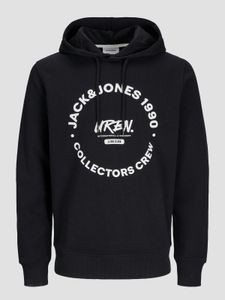 Comfortable Jack & Jones men's hoodie, black