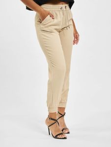 stylische Only Damen Jeans Kordelzug Taschen Beige