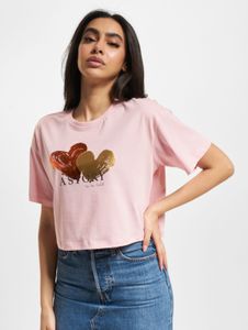 Camiseta de mujer Modern Only de algodón, color rosa.