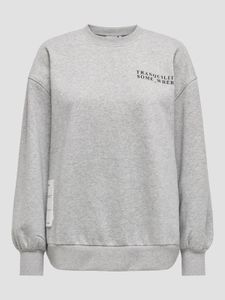 Sudadera de mujer Casual Only de algodón, color gris.