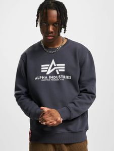 Modern Alpha Industries men's ribbed cotton sweatshirt, navy