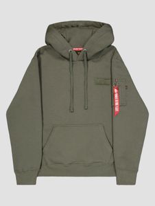 Modern Alpha Industries men's hoodie with cotton, military green