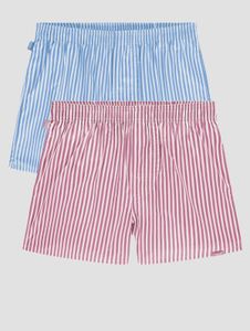Soft Pockies men's boxer shorts with cotton, blue/red