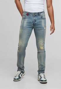 Pantalones vaqueros modernos de hombre 2Y premium, corte ajustado, color azul.