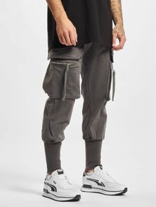 lässige 2Y Premium Herren Jeans Stretch Kordelzug Taschen mit Baumwolle Grau