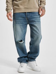 Jeans da uomo Modern 2Y Premium con tasche con cerniera, in cotone, blu