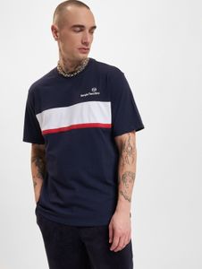 T-shirt sportiva da uomo Sergio Tacchini in cotone, blu navy