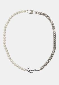 bequemes Karl Kani Unisex Kette Weiß/Silber