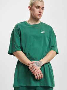 Casual Puma men's oversized cotton T-shirt, green