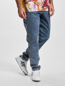 Elegantes pantalones vaqueros Karl Kani para hombre con bolsillos con cremallera, de algodón, color azul.