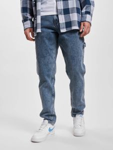 Casual Karl Kani men's jeans with zipper pockets, cotton, blue