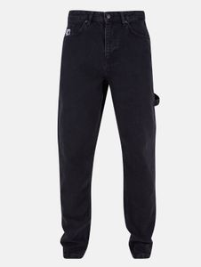 Stylish Karl Kani men's jeans with zipper pockets, cotton, black