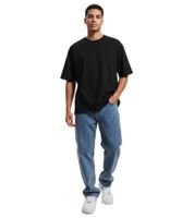 Casual Karl Kani men's jeans with cotton, blue