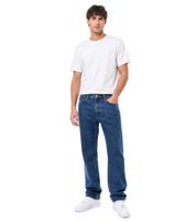 Casual Karl Kani men's jeans with zip pockets, 650 g/m² cotton, blue
