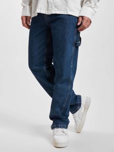 bequeme Karl Kani Herren Jeans Reißverschluss Taschen mit Baumwolle Blau