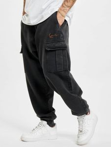 Pantalones vaqueros cómodos para hombre de Karl Kani con cordón ajustable y cierre de velcro, algodón de 400 g/m², color negro.