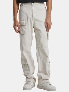 Cómodos pantalones vaqueros de hombre Karl Kani de algodón, color crudo-blanco.